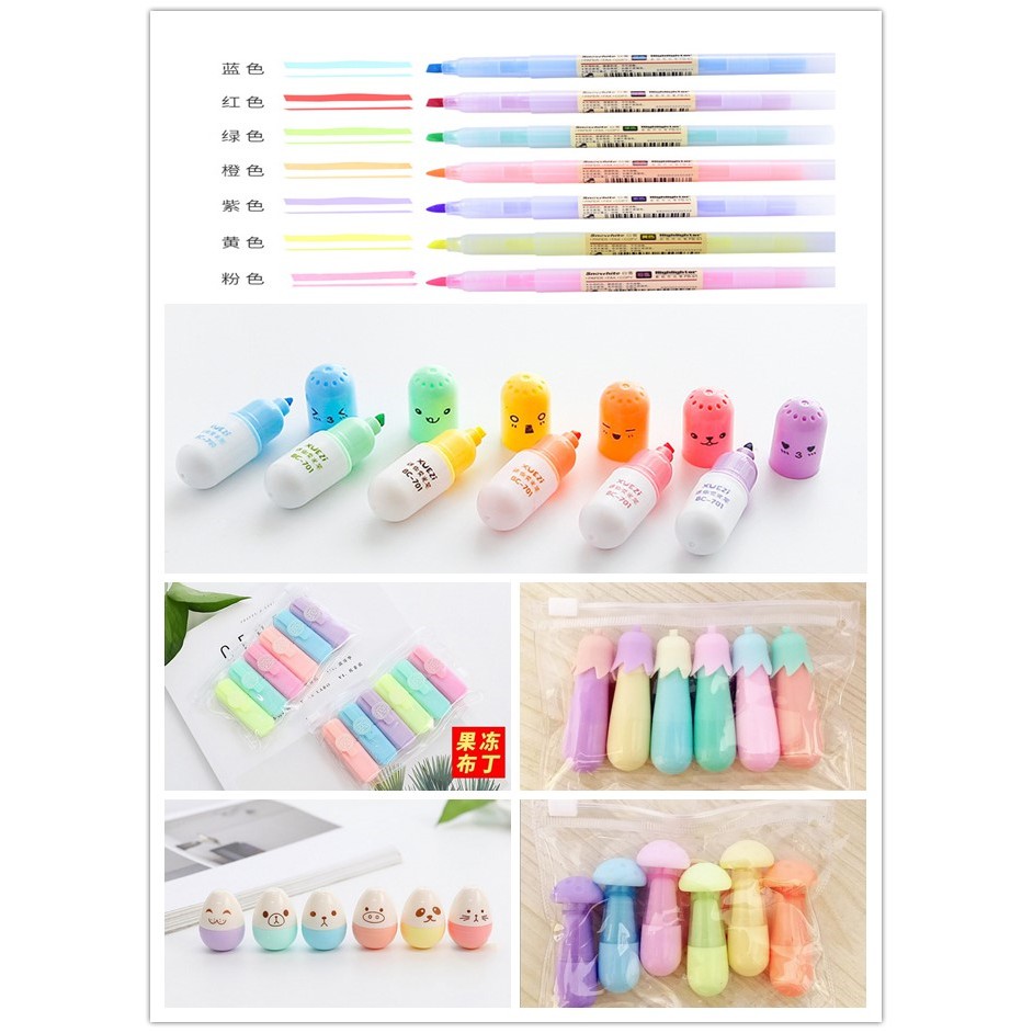 🌟Highlighter for student ★Cute design🎀Min. order 4 Shopee Singapore