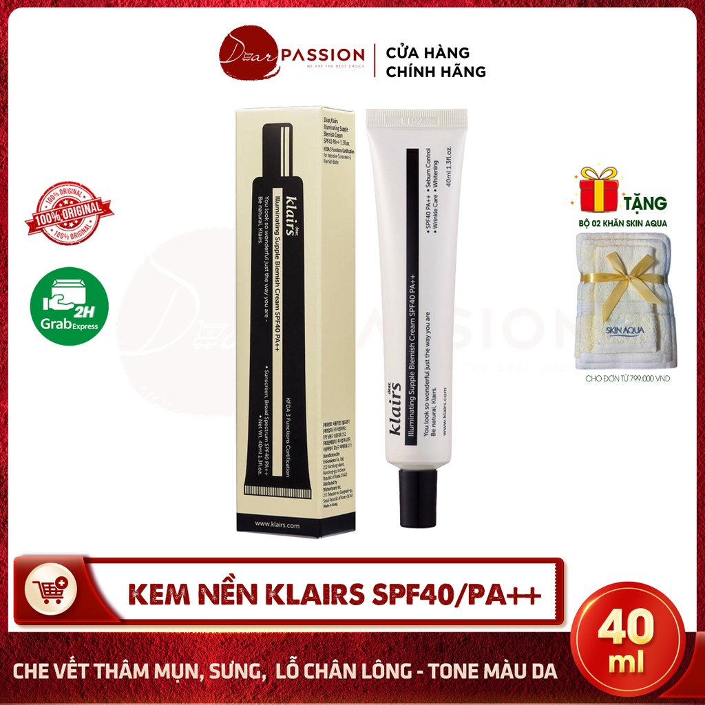 Dear Klairs Illuminating Supple Blemish BB Cream SPF 40 PA + + 40ml ...