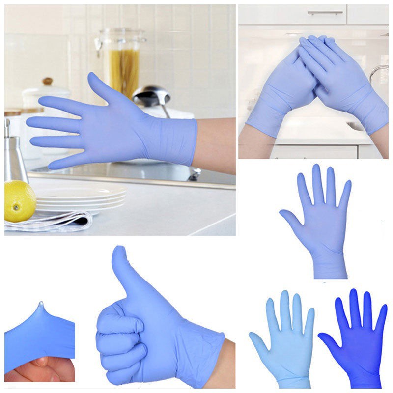 blue surgical gloves