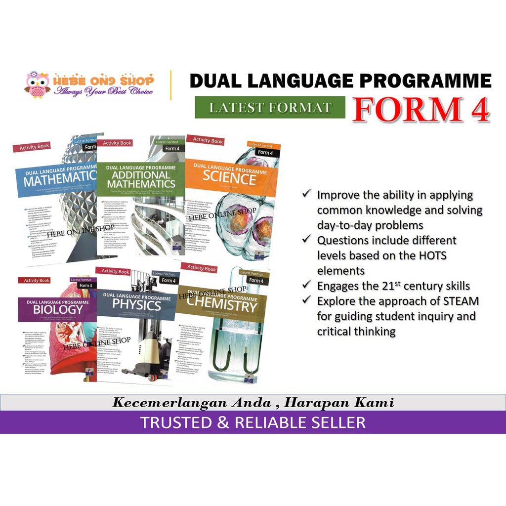 Activity Book Latest Format 2020 Form 4 Dual Language Programme Dlp Sap Malays Shopee Singapore