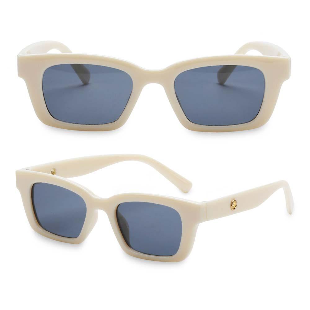 Image of MOCHO Rectangle Sunglasses Retro 90s Vintage Street Shot Narrow Square Frame Ladies Outdoor Eyewear #6
