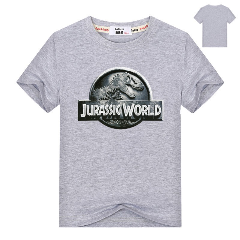 Baby Boy Clothes Kids Short Sleeve Cotton T Shirt Children Cartoon Dinosaur Printed T Shirt Girls Jurassic Park Tee Shopee Singapore - t shirt jurassic park roblox