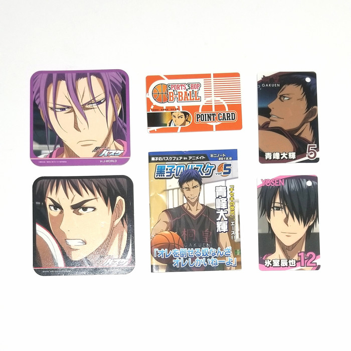 Kuroko No Basketball ball Notes Card set of 6 Bandai Original Japan ...