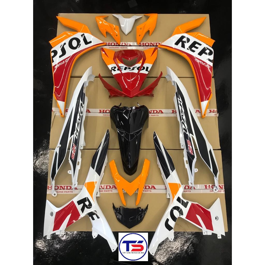 100 Original Motorcycle Cover Set Honda Wave Dash 125 Repsol With Sticker Shopee Singapore