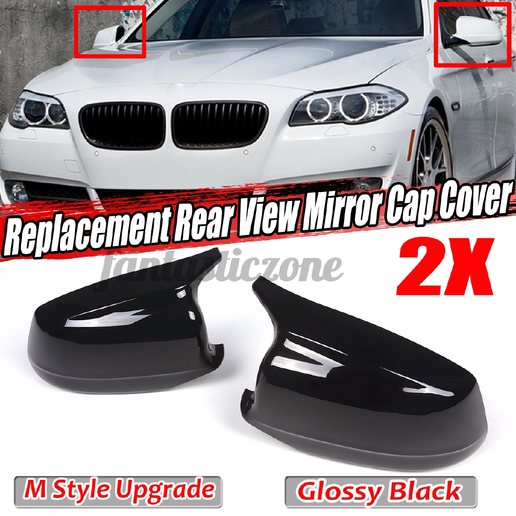 Pair Gloss Rearview Wing Mirror Cover For Bmw F10 F11 F18 5 Series Pre Lci 10 13 Shopee Singapore