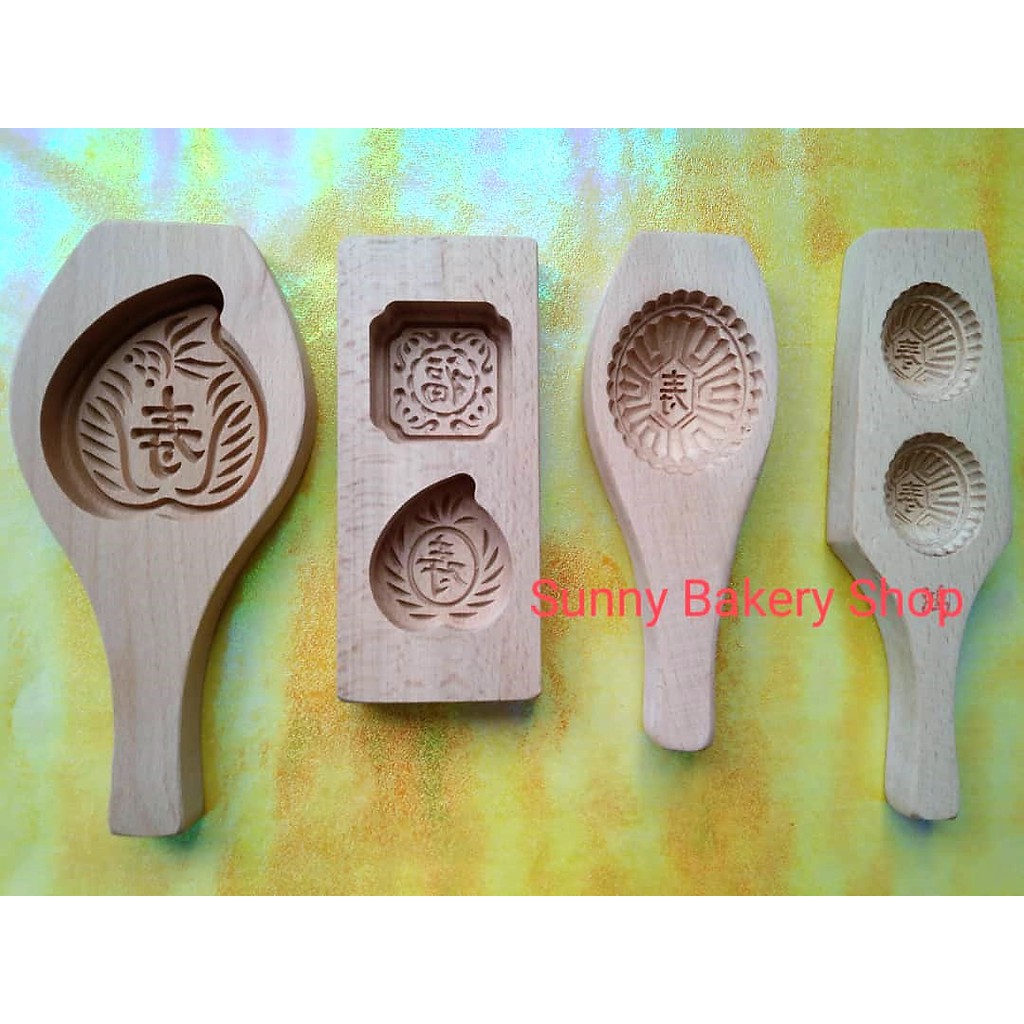 Traditional Wooden Ang Kuih Mould Peach Pao Kuih Mold Biscuit Mould ...