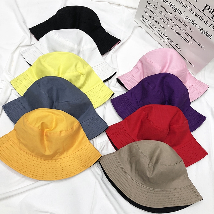 yellow and black bucket hat