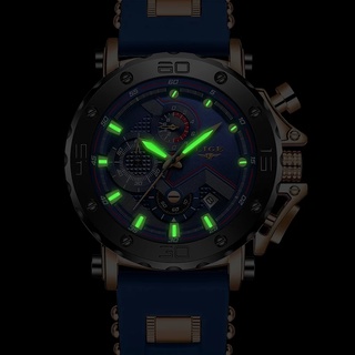 LIGE New Men Watch Fashion Sports Chronograph Top Brand Luxury Waterproof Watches for Men Date Blue Big dial Quartz Wristwatch #5