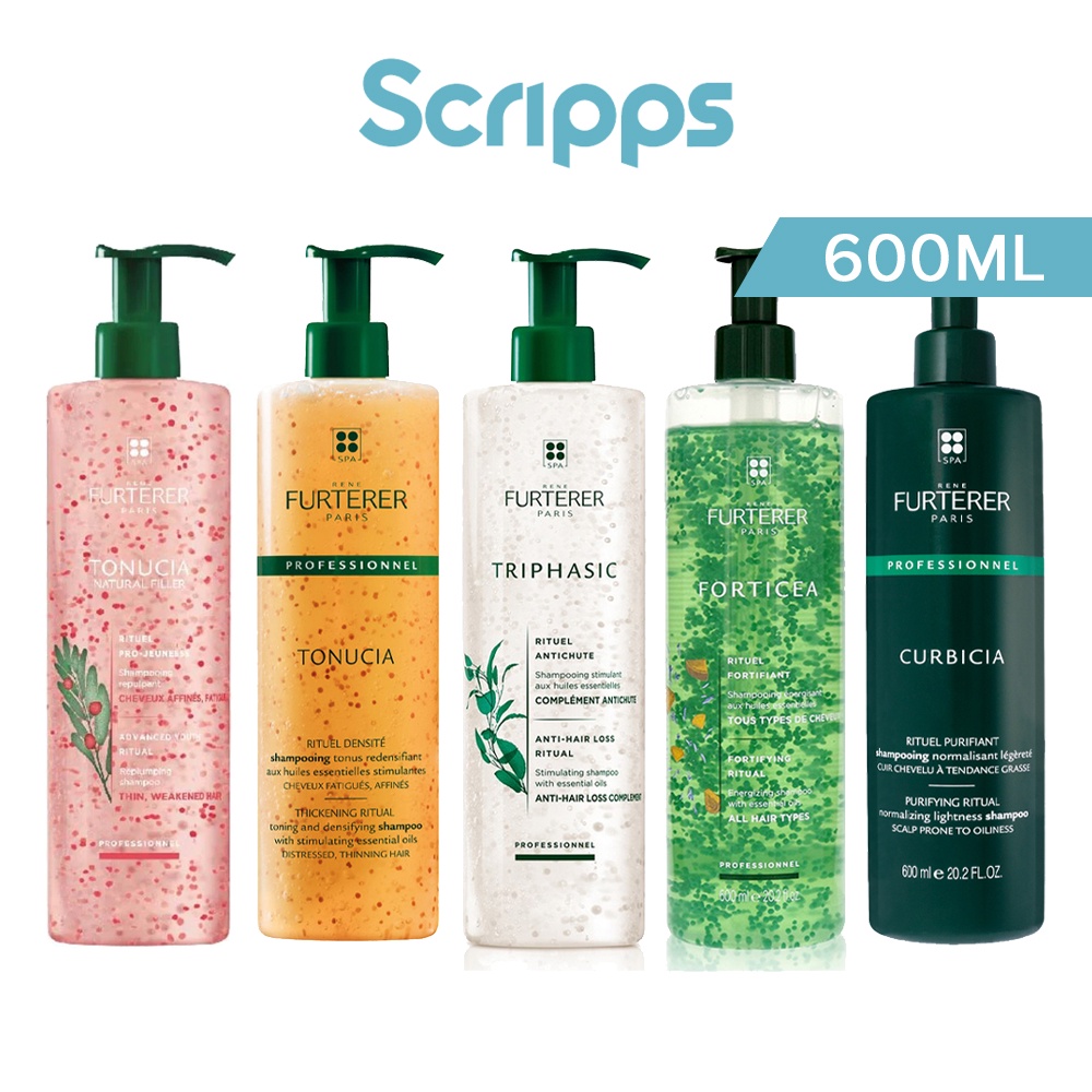 Furterer Shampoo 600ml: Triphasic Anti-Hair Loss / Forticea Energizing / Curbicia Lightness / Toning | Shopee Singapore