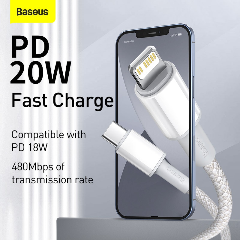 Baseus Pd 20w Usb C Cable For Iphone 11 12 Pro Max Xr 8 Fast Charging For Iphone Charger Cable For Macbook Ipad Pro Type C Cable Shopee Singapore