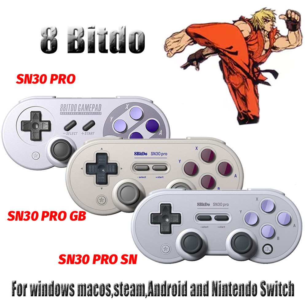 8bitdo Wireless Bluetooth Game Controler Windows Android Macos Sn30 Pro Sn30 Pro Plus Switch Windows Steam Joystick Shopee Singapore