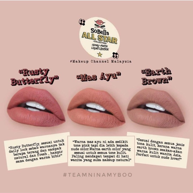 Shop Malaysia Ready Stock Sobella All Star Collection Lipmatte Shopee Singapore