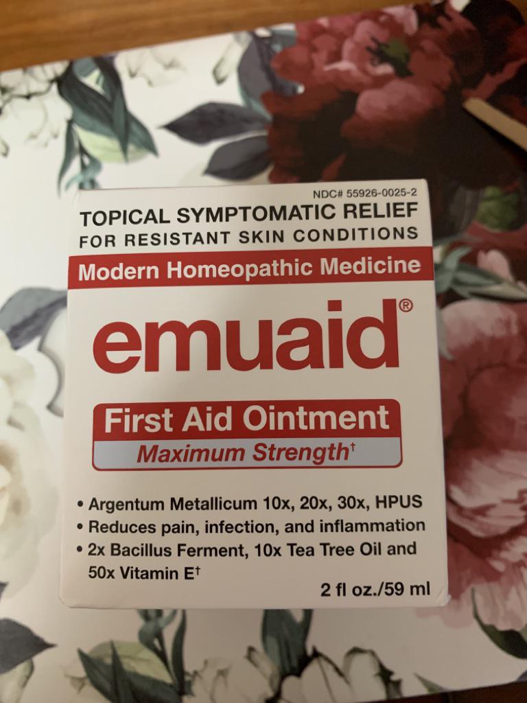 Emuaid First Aid Ointment Maximum Strength Argentum Metallicum