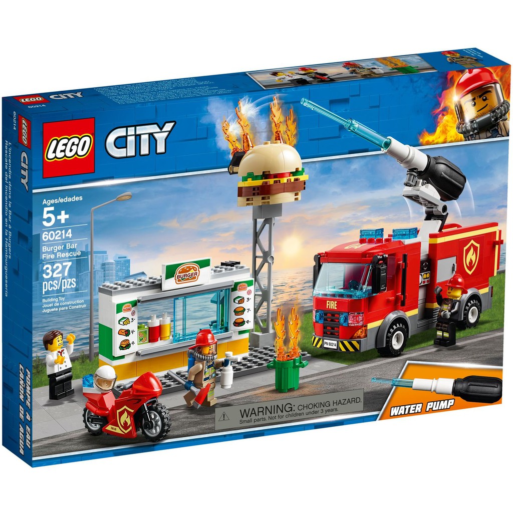  LEGO  City  Burger Bar Fire Rescue 60214 Shopee  Singapore