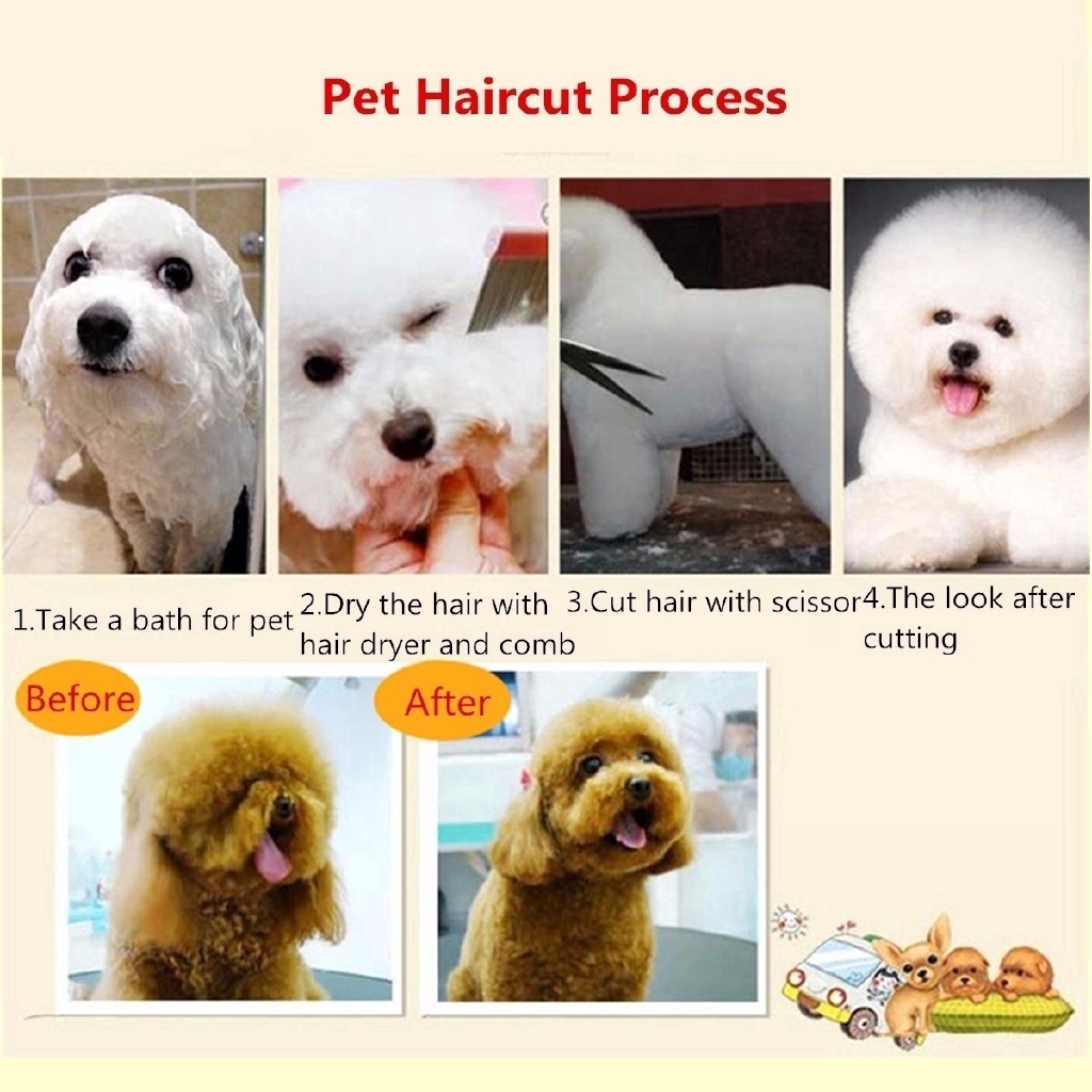 I3c 7pcs Joewell Pet Dog Cat Grooming Scissors Hair Cut Curved