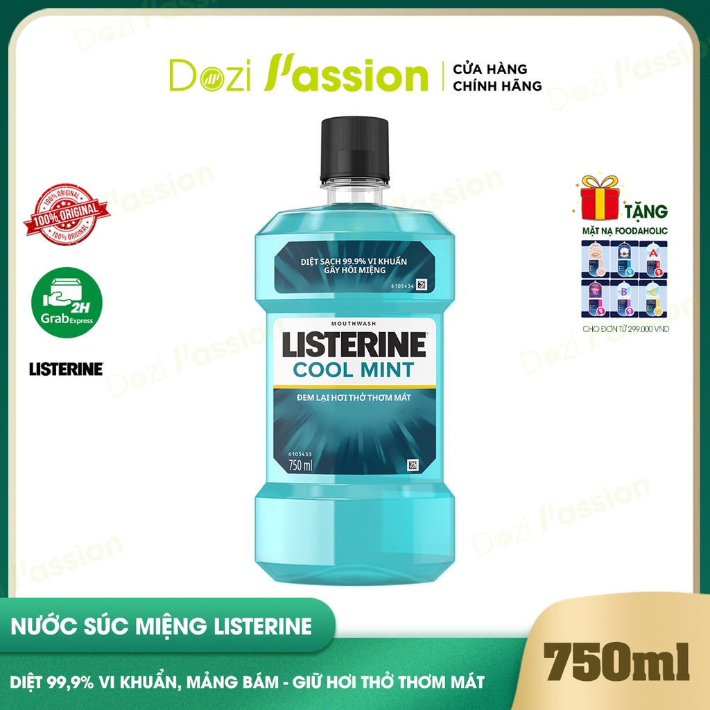 Listerine Mouthwash Deep Clean, Help Fresh Breath, Prevent Bacteria