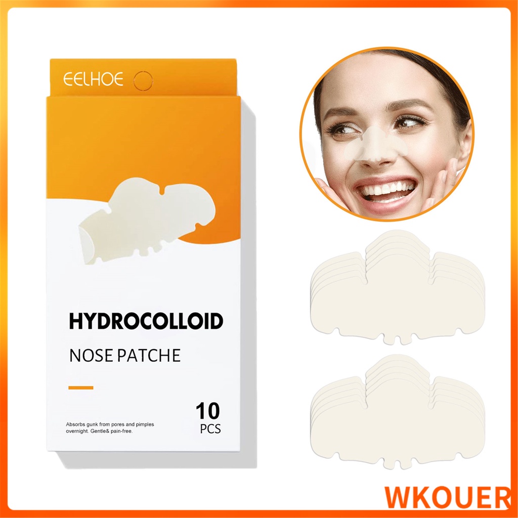 Wkouer 10 pcs Hydrocolloid Pore Patch Nose Patch Cleans Pores To Remove