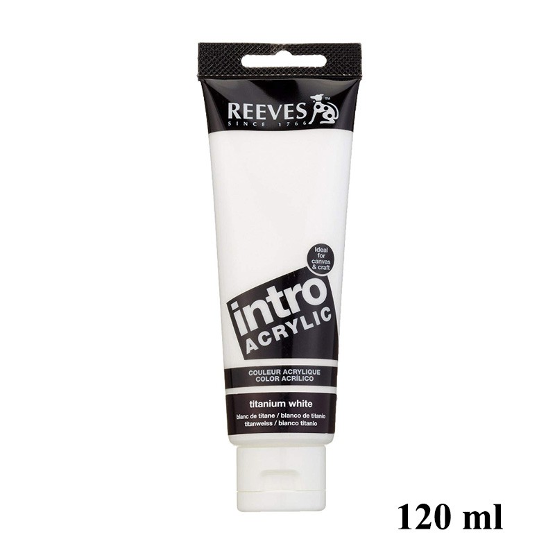 Reeves Intro Acrylic Color 120ml Titanium White / White Acrylic Paint