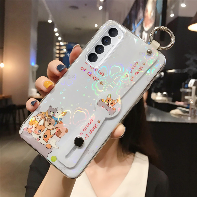 New 2020 Casing Oppo Reno 4 Pro 4g Reno4 Case New Cute Cartoon Bear Silicone Colorful Cherry Blossoms Back Cover Phone Case Oppo Reno4 Shopee Singapore