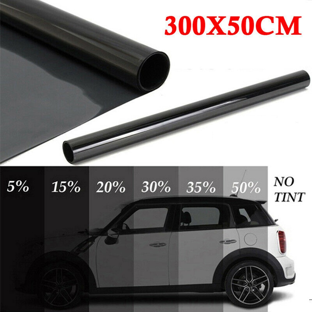 Solar Film For Car Windscreen 50cm X300cm Tinted In Black Clear Solar Film Anti Uv Sun Shade Car Accessories Solar Protection Shopee Singapore