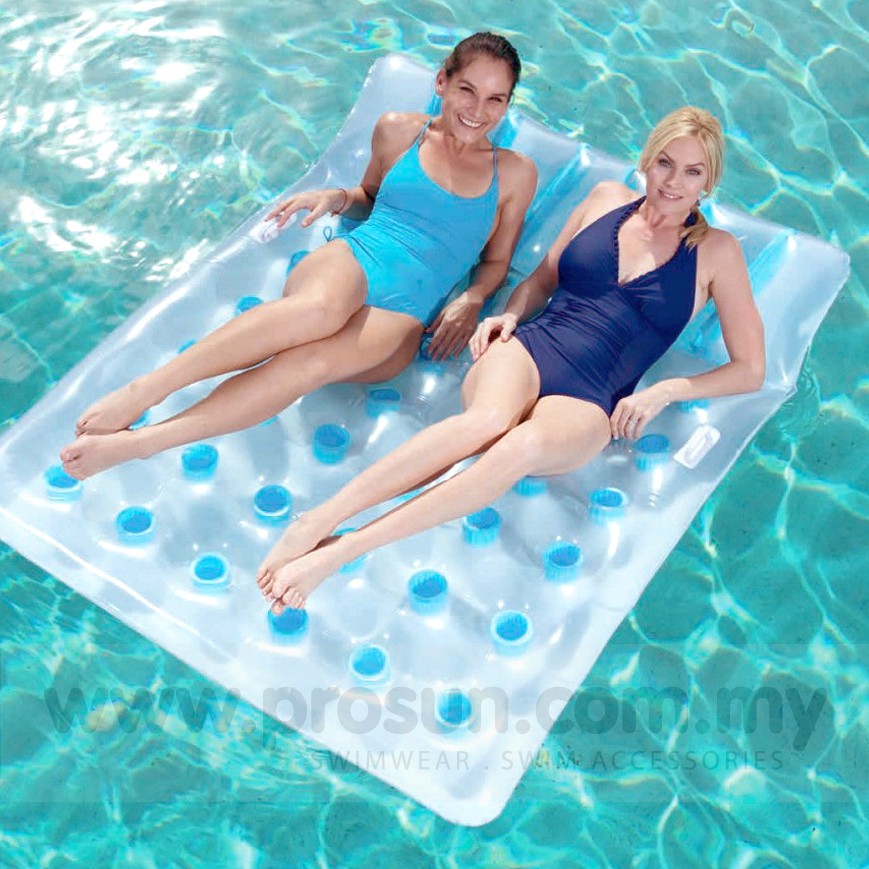 prosun bestway double beach bed lounge inflatable air mat mattress swim pool float floaties ws double pool lounge shopee singapore