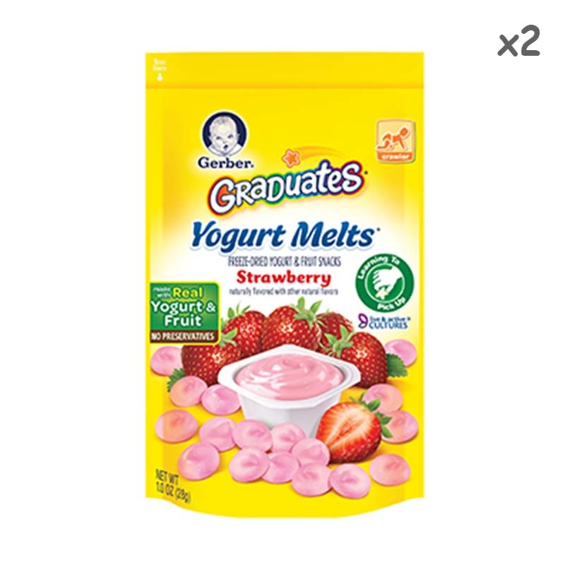 Gerber Graduates Yogurt Melts Strawberry (28g X 2pouches) Shopee