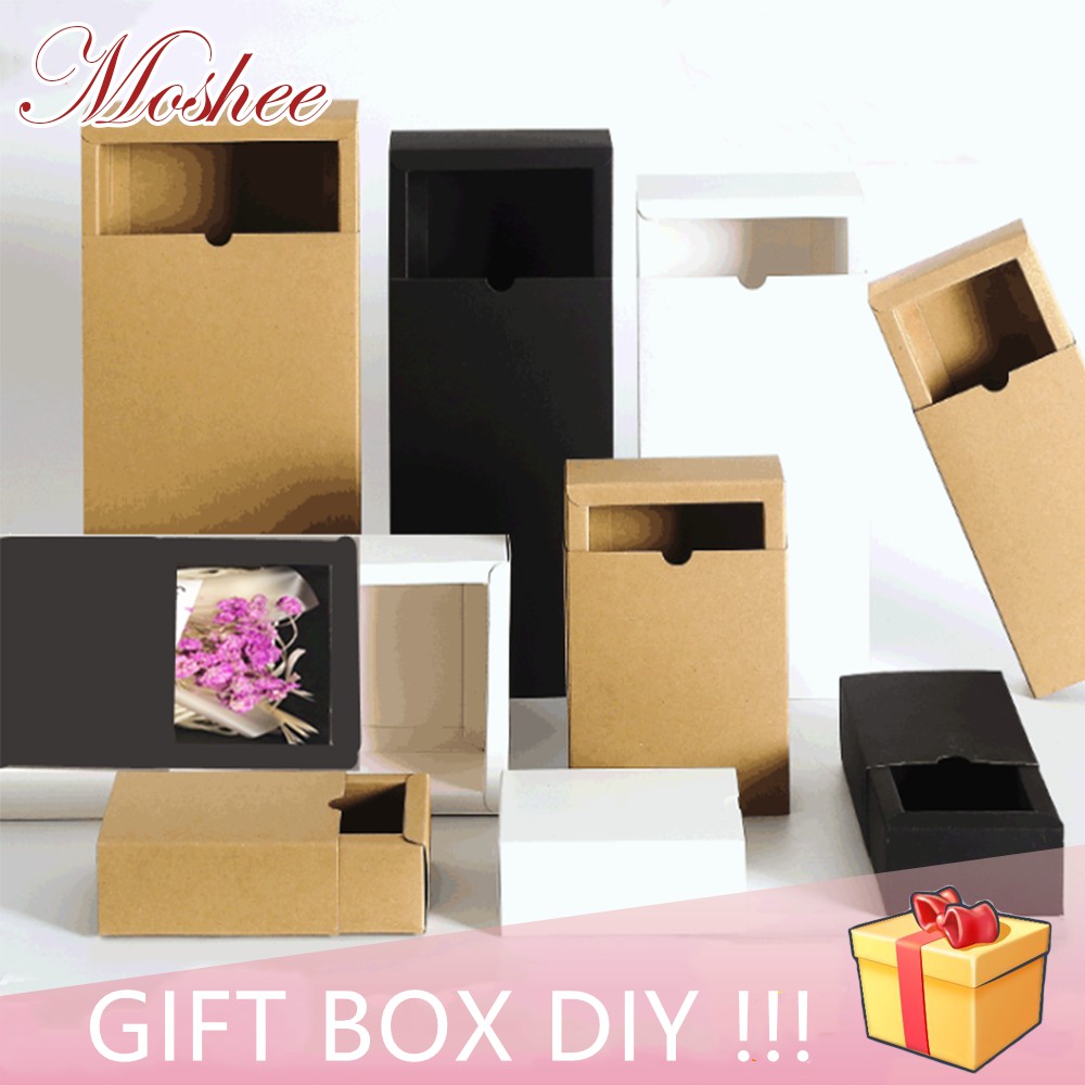 Craft Paper Gift Box Tea Flower Packing Box 350g Kraft