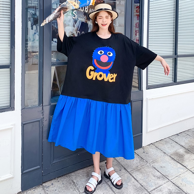 blue tee shirt dress