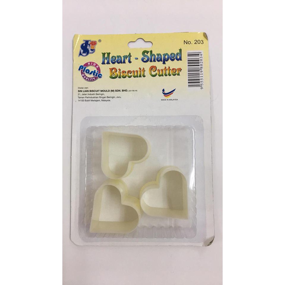 Heart Shaped Biscuit Cutter No 203 Shopee Singapore