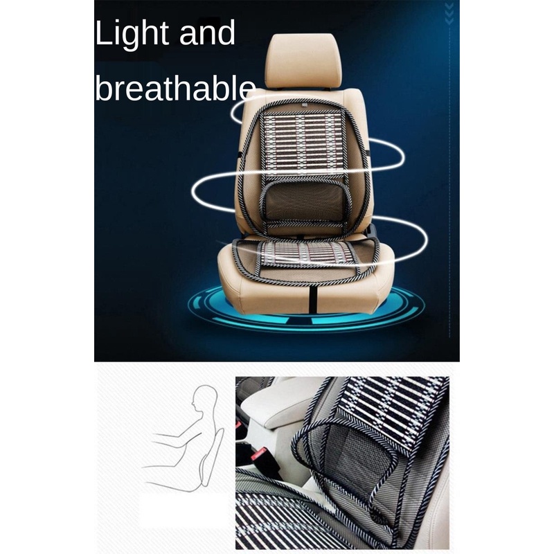 Universal Car Massage Cushion Breathable Comfortable Car Chair Cover Cool Bamboo Ventilation Seat Cushion