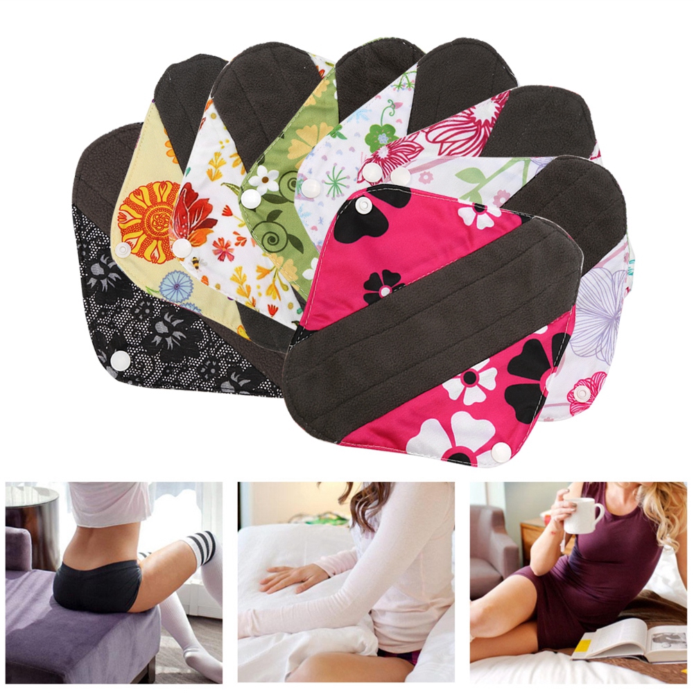 6 Styles Reusable Charcoal Bamboo Menstrual Panty Liner Shopee Singapore
