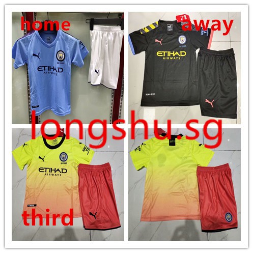 2019 2020 Youth Man City Home Away Third Kids Uniform Soccer Jersey Shirt Shopee Singapore - manchester city home kit 20192020 roblox