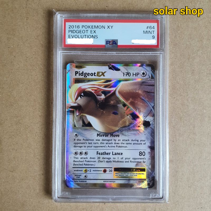 Pokemon TCG Evolutions Pidgeot EX PSA 9 Slab Graded Card | Shopee Singapore