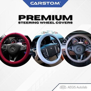 Aegis 100% Real Italian Alcantara Steering Wheel Protector Handle Cover (C/D) Suede Anti Slip Universal Car Accessories