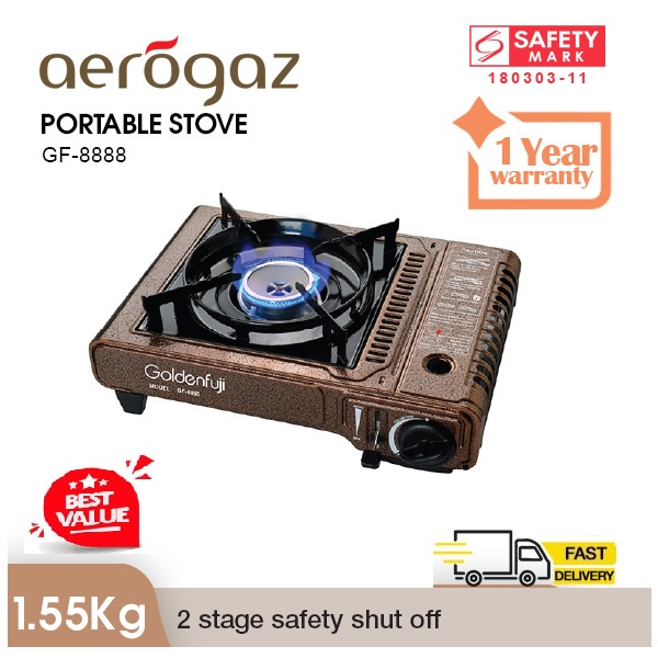 Aerogaz/GOLDENFUJI PORTABLE GAS STOVE GF8888 Shopee Singapore