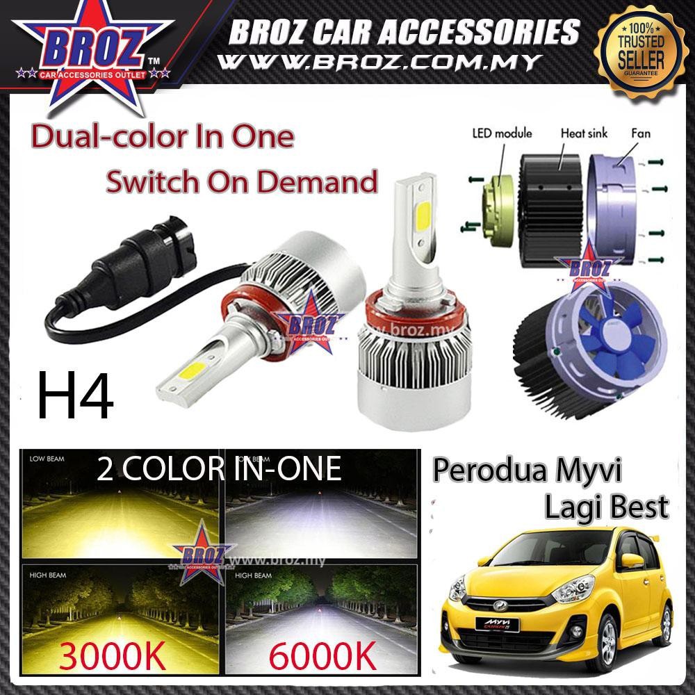 Perodua Myvi Lagi Best Monocross Headlight Dual Color Led Car Head Lamp Light Shopee Singapore