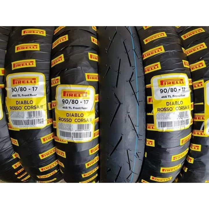 Tyre Tayar Combo Pirelli Diablo Rosso Corsa 2 90 80x17 110 70x17 Yamaha Y15 Y15zr Lc135 135lc Honda Rs150 Shopee Singapore