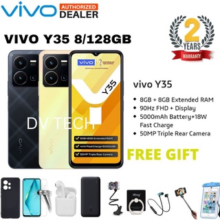 VIVO Y35 /  (8GB RAM 128GB ROM) | 2 Years Warranty | Free Gifts | 50MP Main Camera/ 8.0mm Trendy Slim Design