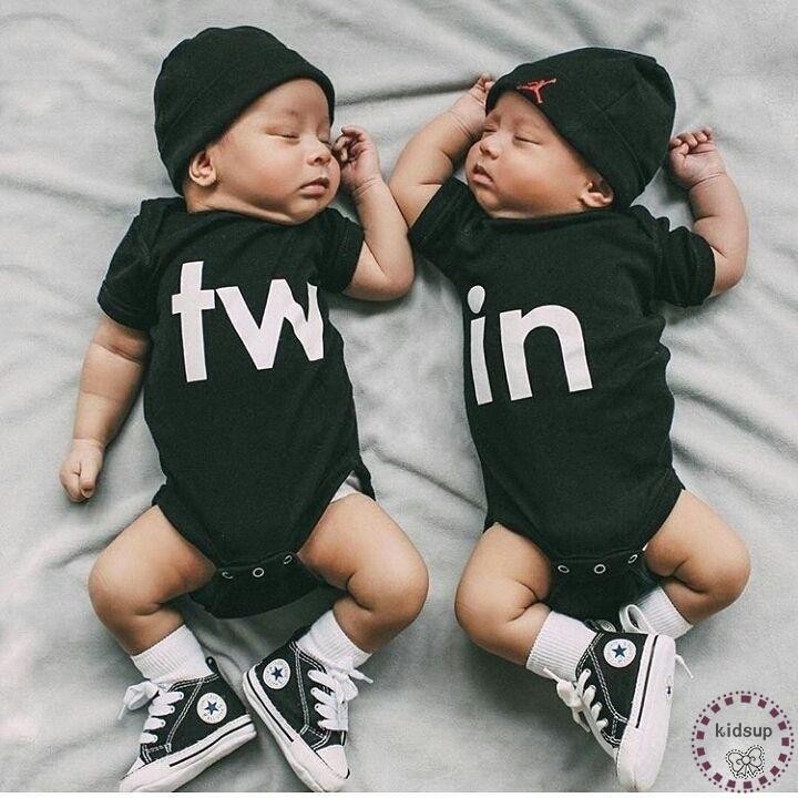 Psd Twins Boy Girl Baby Toddler Infant Cute Bodysuit Romper Jumpsuit Clothes Shopee Singapore