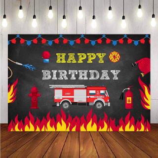 Firetruck Party photography Backdrop Fireman Fire Truck Background Boy  Birthday Decor Photocall Backdrop Photo Studio Banner Custom Name Photo |  Shopee Singapore