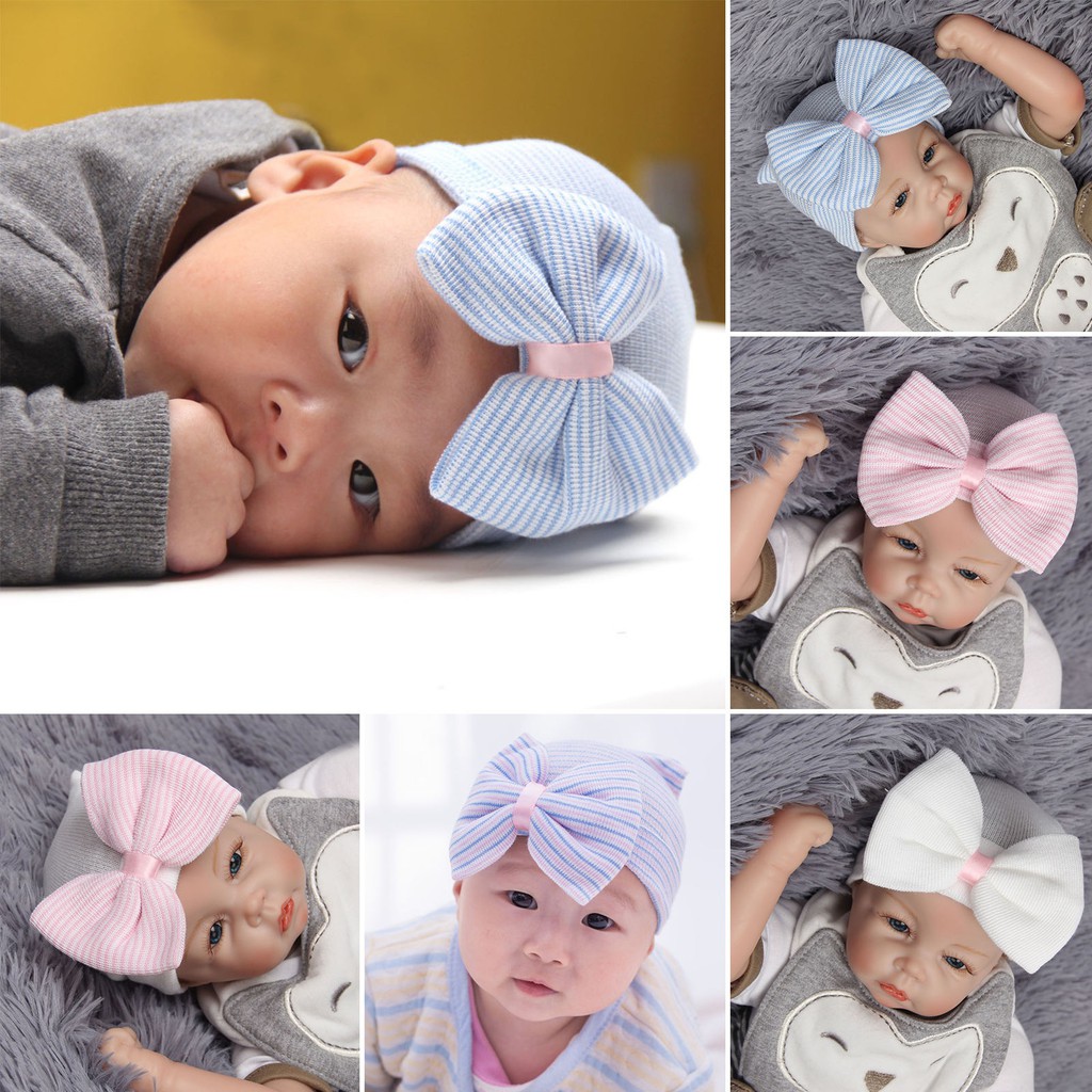 infant hats with bows