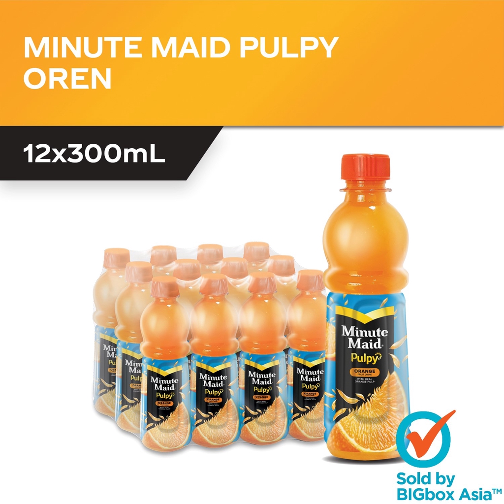Minute Maid Pulpy Pet Bottle Orange 12 X 350ml Shopee Singapore