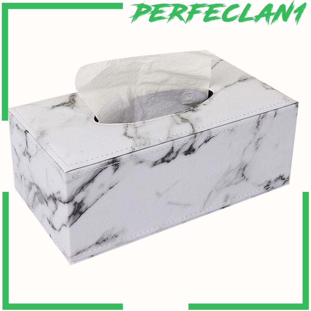 Marble Tissue Box Napkin Holder Tissue Box Cover Holder Desk Storage ...