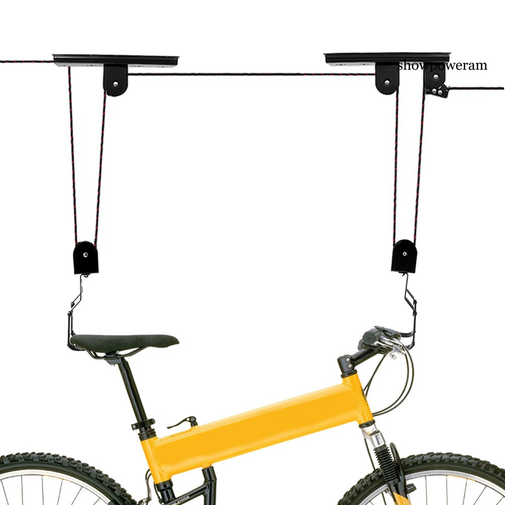 hang bike from ceiling pulley