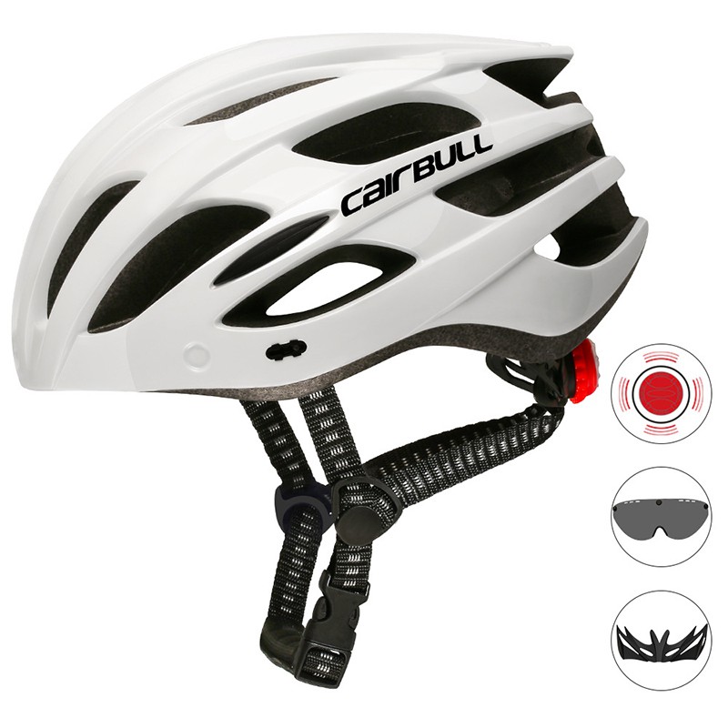 Details about   Cairbull Ultralight Cycling Helmet With Removable Visor Goggles Bike Taillight 