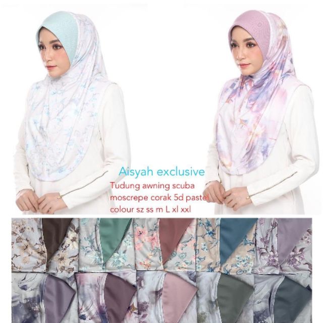 Shop Malaysia Hot Sale Saiz M L Latest Exclusive Pattern Korean Moss Crepe Holster Shopee Singapore