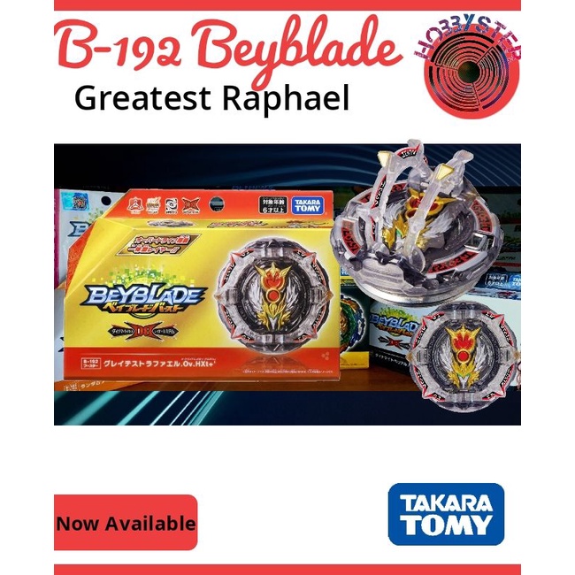 B-192 Greatest Raphael Over High Xtend+ Dynamite Beyblade B 192 Takara ...