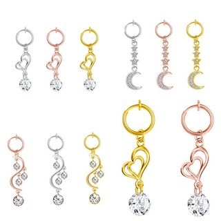 Image of thu nhỏ CACTU Body Jewelry Belly Button Ring Cartilage Fake Belly Piercing Navel Ring Heart Umbilical Fake Pircing Earring Clip Butterfly Clip #8