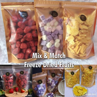 [Bundle of 2] Freeze Dried Fruits 100g+100g |Mix & Match|Strawberry/Mango/YogurtCube/DragonFruit/Banana|Healthy Snacks