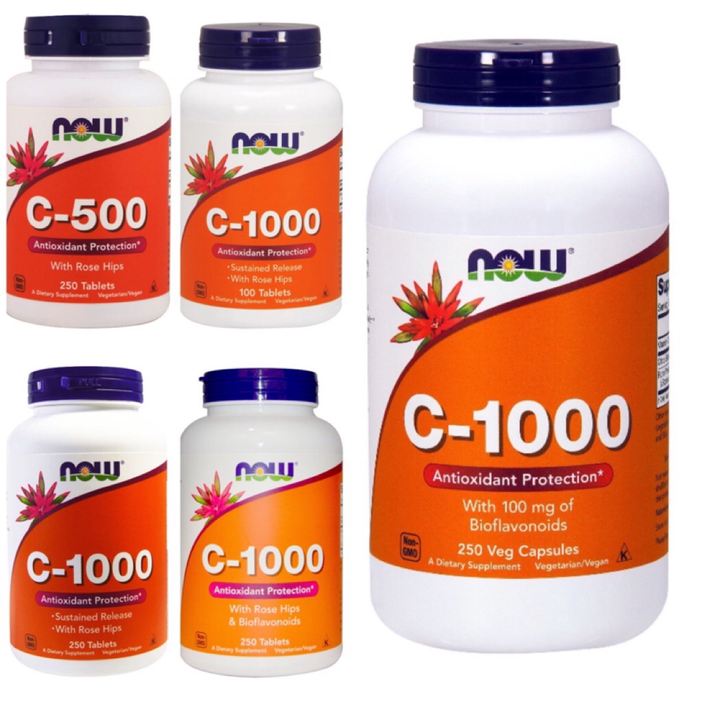 Now Foods Vitamin C 500mg 1000mg With Rose Hips Bioflavonoids 100 250 Tablets Expiry Jan 25 Shopee Singapore